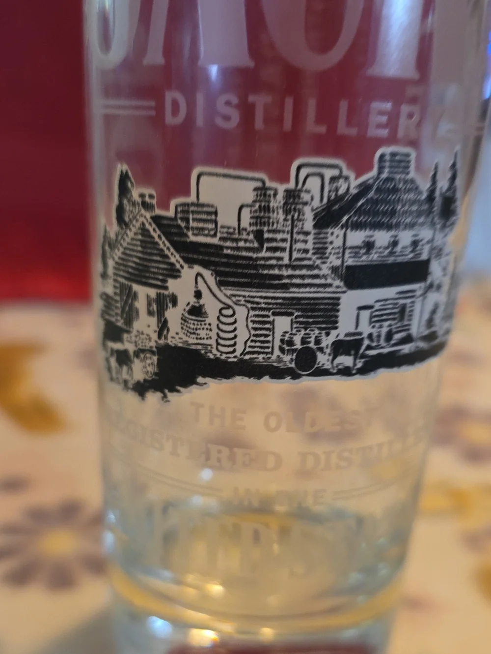 Jack Daniel's Distillery souvenir highball glass.